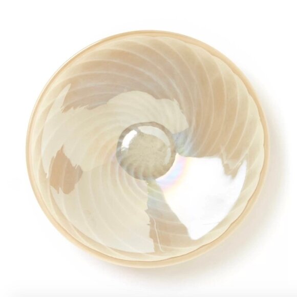 NWOT Vietri Sabbia Mouth Blown Glass Large Centerpiece Bowl
